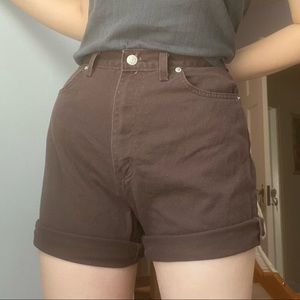 Vintage Brown High Waisted Shorts